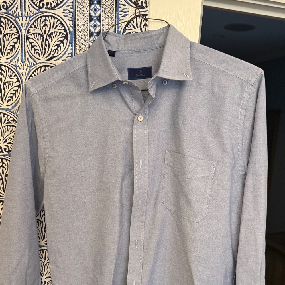 David Donahue Light Blue Oxford Button Down Shirt